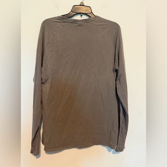 Gymshark Apollo Long Sleeve Shirt Pullover Gray Men Large Activewear - Picture 4 of 4